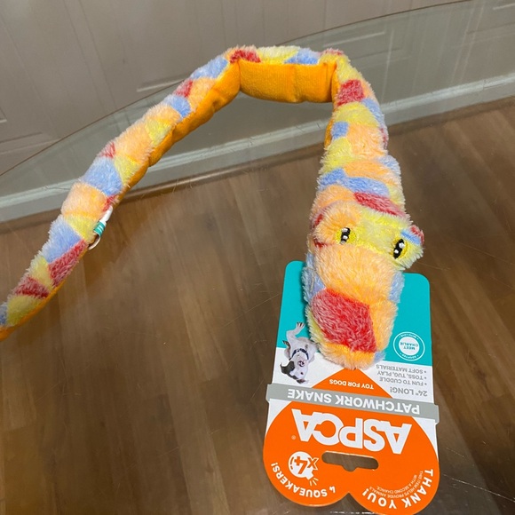 ASPCA Multicolor & - Squeakers Snake 🐍 Dog Toy 24” - Picture 2 of 5